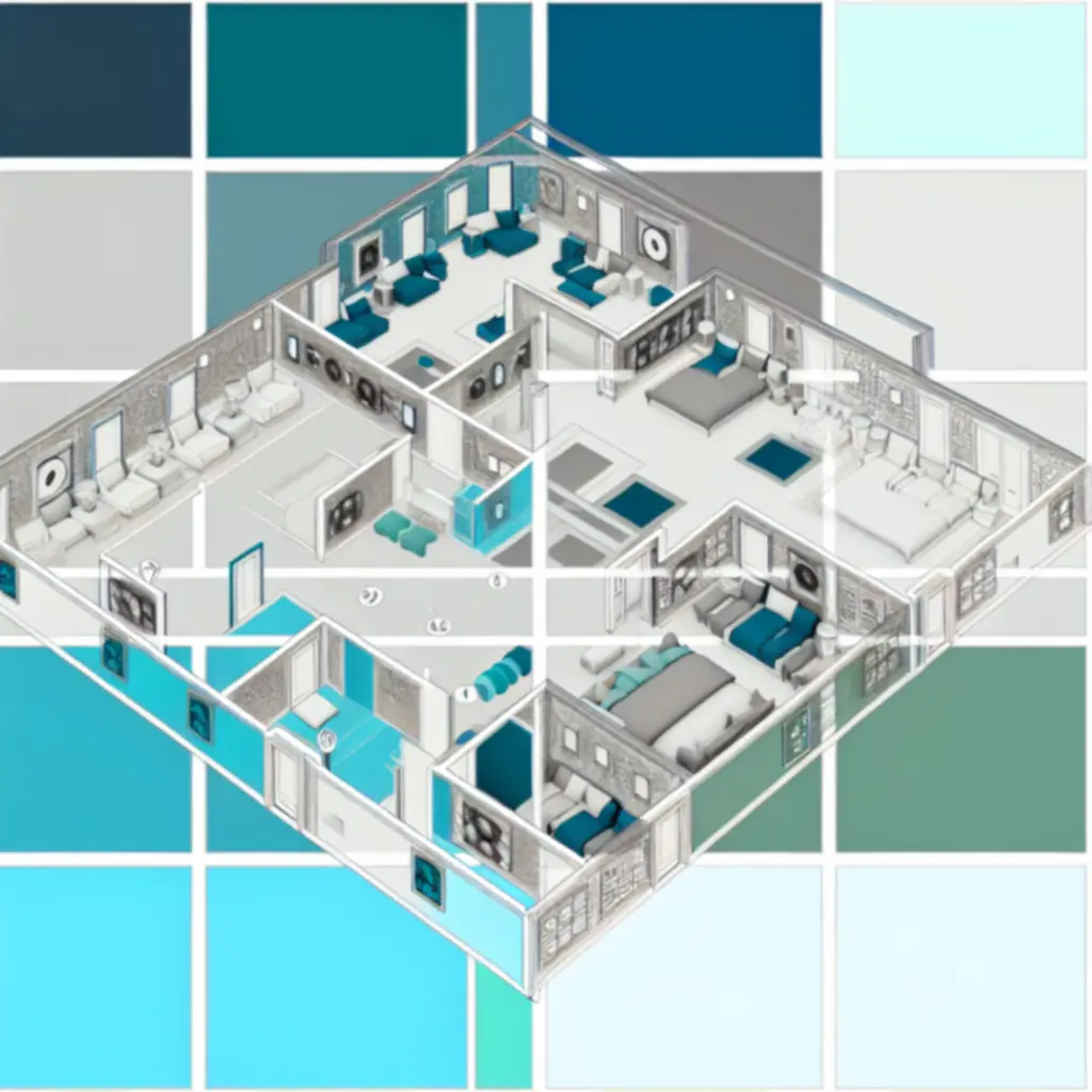 Diagram of a home divided into multiple HVAC control zones
